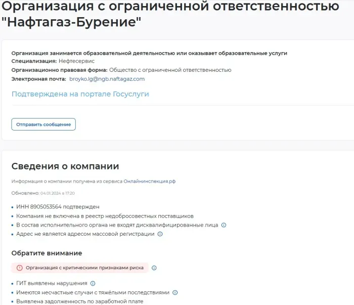 ООО "Нафтагаз-бурение"